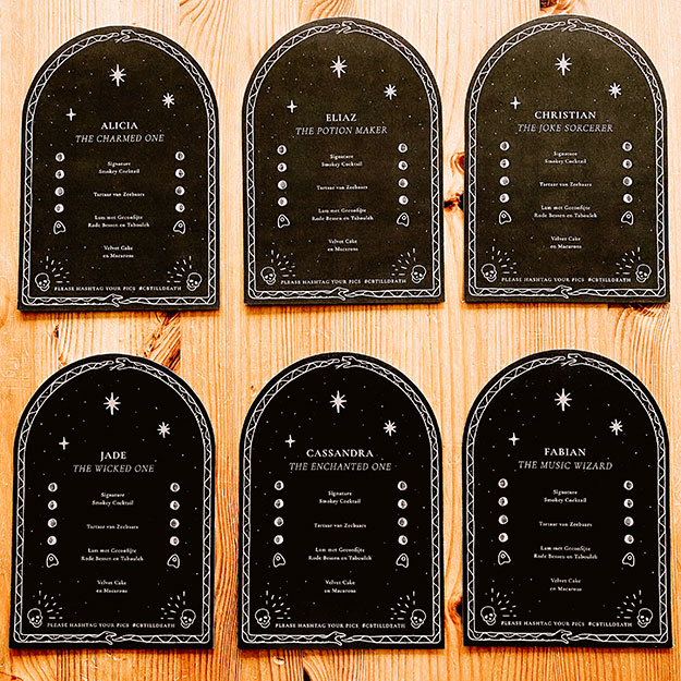 moody rock and roll wedding invitations